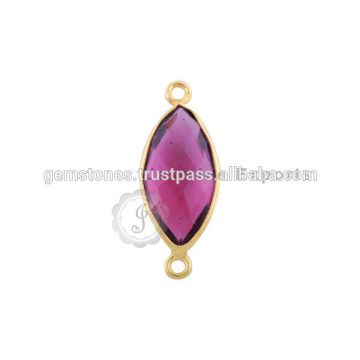 Wholesale Gemstone connectors Supplier, Handmade Gold Plated Bezel connectors